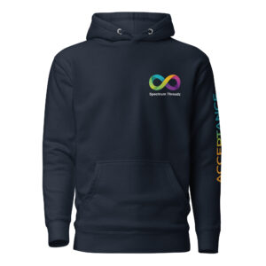 Neurodiverse Hoodie | Rainbow Brain, Comfort Zone Fleece | Neurodiversity Apparel & Gifts