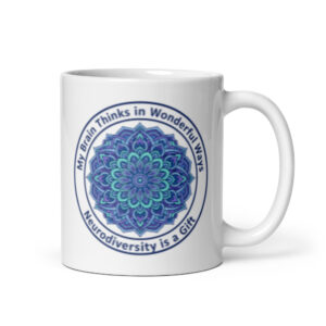 Neurodiverse Mug | Mandala Design Autism Acceptance Present | Neurodiversity Apparel & Gifts