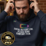 Social Battery Low Hoodie