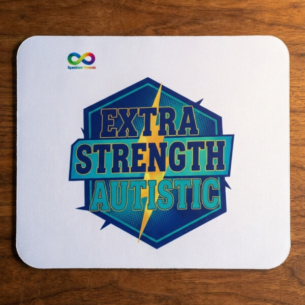 Extra Strength Autistic Mouse Pad, Blue Neurodiversity Desk Accessory