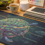 The "Cognition Matrix" Desk Mat – Dopamine-First Workspace Gear
