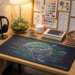 The "Cognition Matrix" Desk Mat – Dopamine-First Workspace Gear