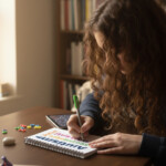 Colorful Spectrum Brain Dotted Spiral Notebook