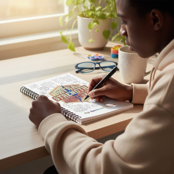 Extra Strength Autistic Dotted Notebook, Neurodiversity Pride Gift