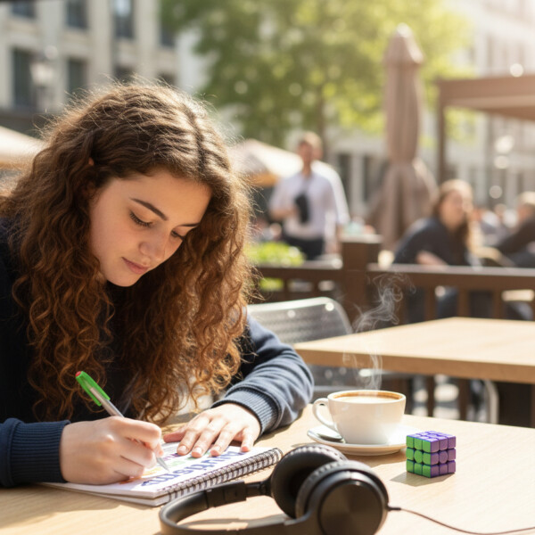 Colorful Spectrum Brain Dotted Spiral Notebook
