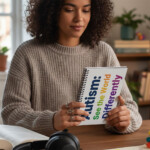 Colorful Spectrum Brain Dotted Spiral Notebook