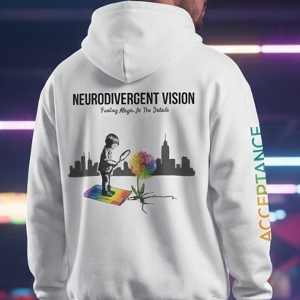 Neurodivergent Vision "Acceptance" Heavyweight Oversized Hoodie - Image 1