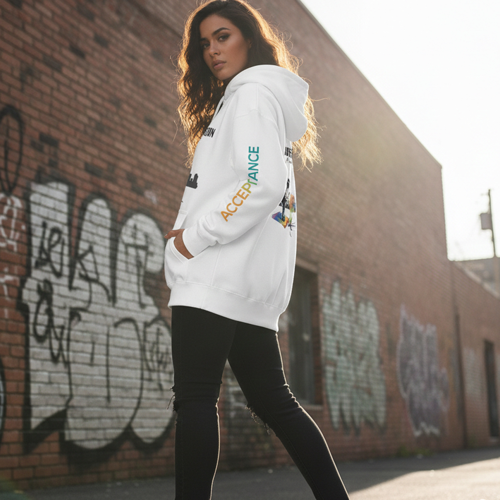 Neurodivergent Vision "Acceptance" Heavyweight Oversized Hoodie - Image 3