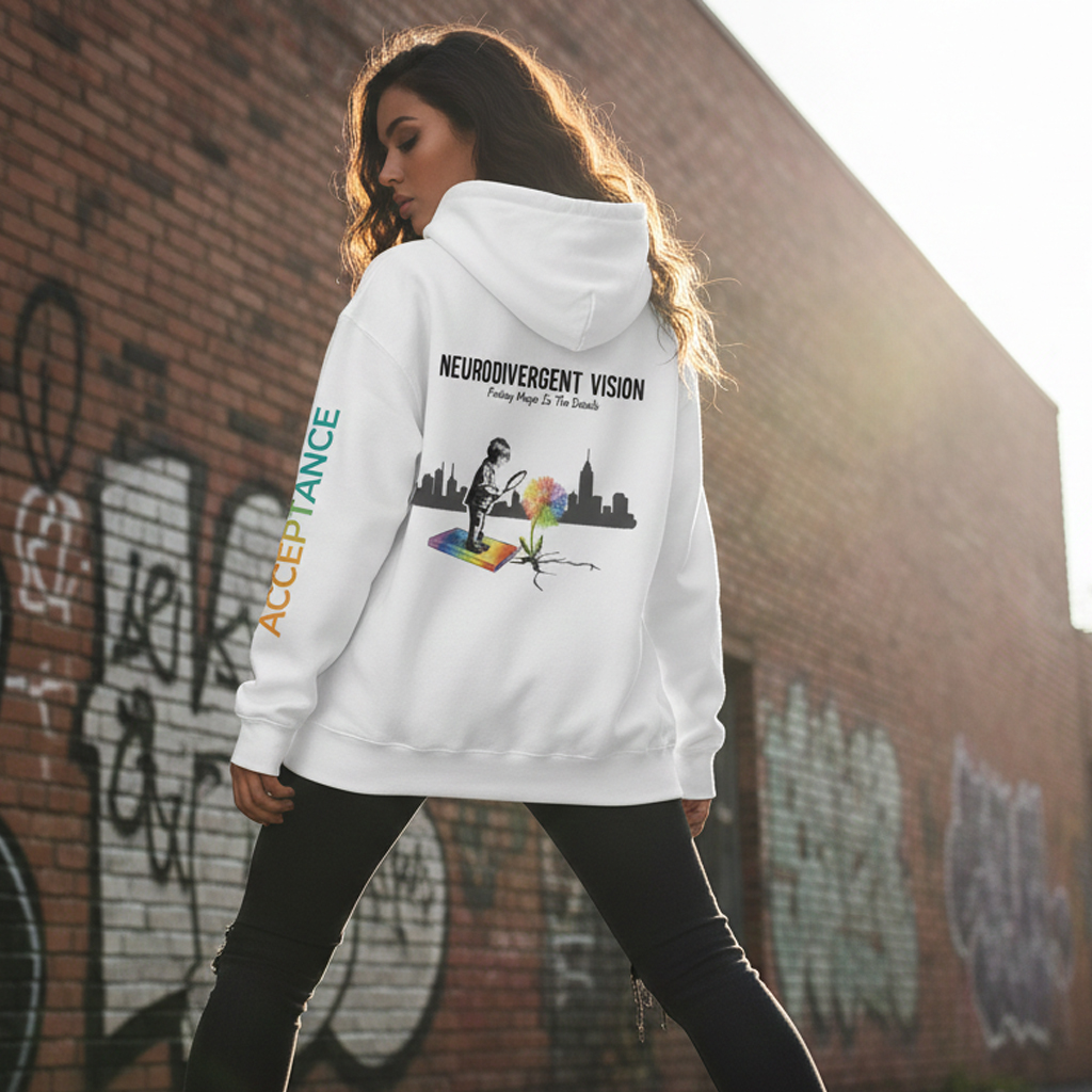 Neurodivergent Vision "Acceptance" Heavyweight Oversized Hoodie - Image 2