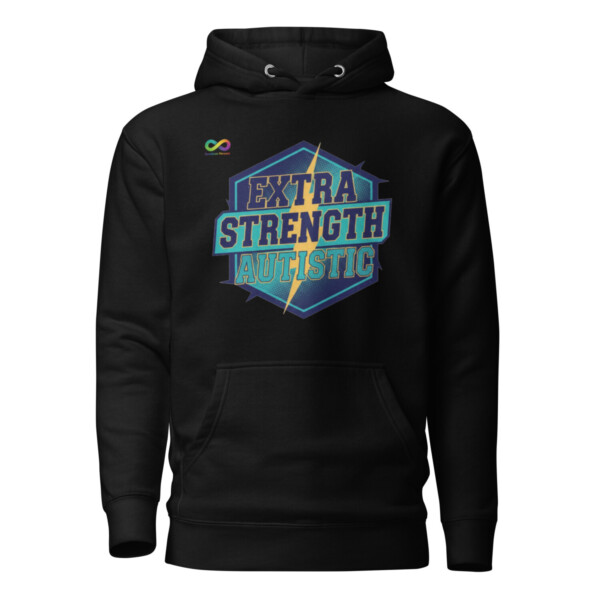Extra Strength Autistic Hoodie, Retro Neurodiversity Pride Sweatshirt