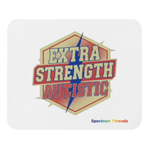 Extra Strength Autistic Mouse Pad, Retro Neurodiversity Desk Accessory