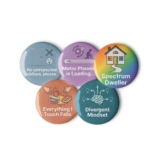 5-Pack Neurodiversity Pin Buttons