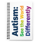 Colorful Spectrum Brain Dotted Spiral Notebook