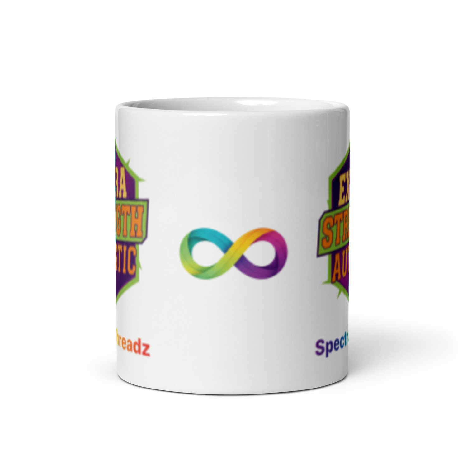 Extra Strength Autistic Mug, Retro Neurodiversity Pride Coffee Cup