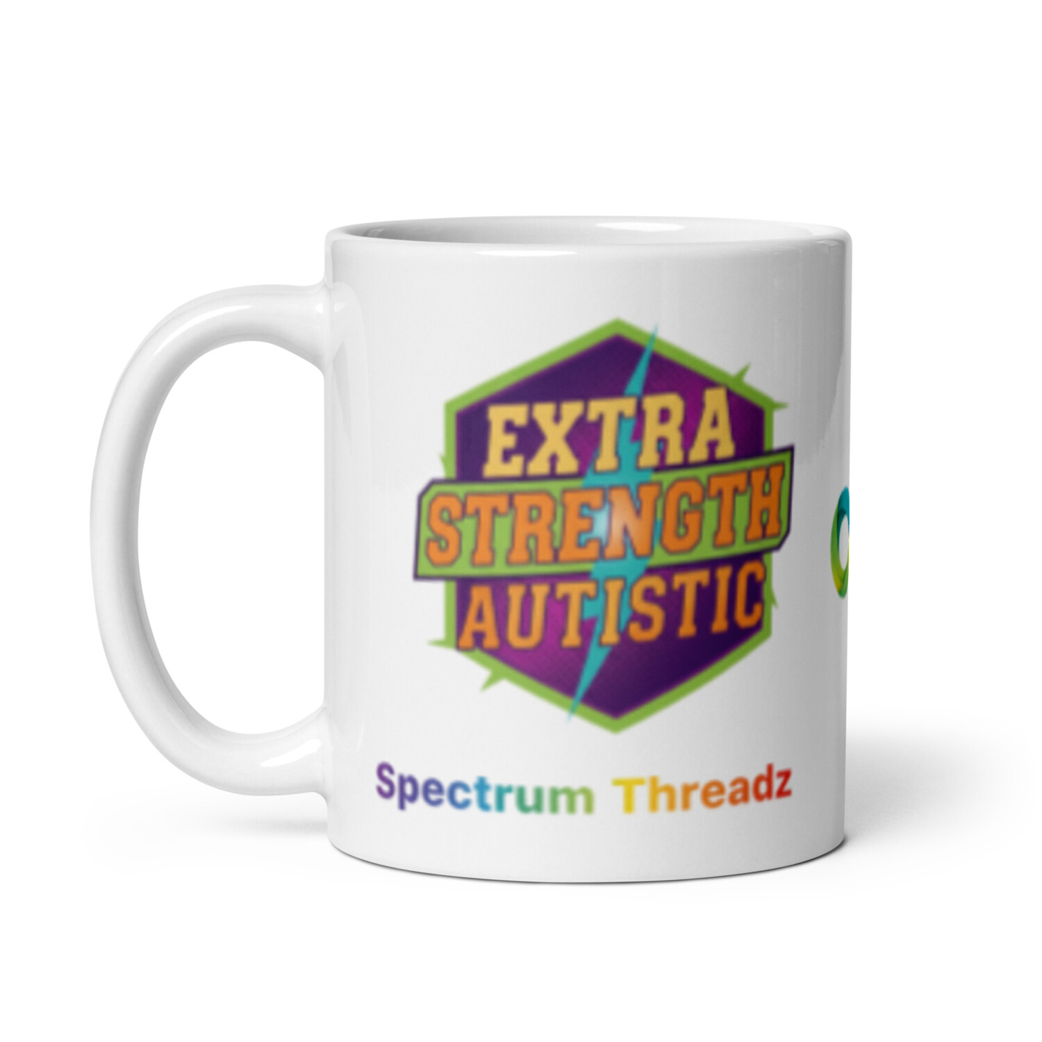 Extra Strength Autistic Mug, Retro Neurodiversity Pride Coffee Cup