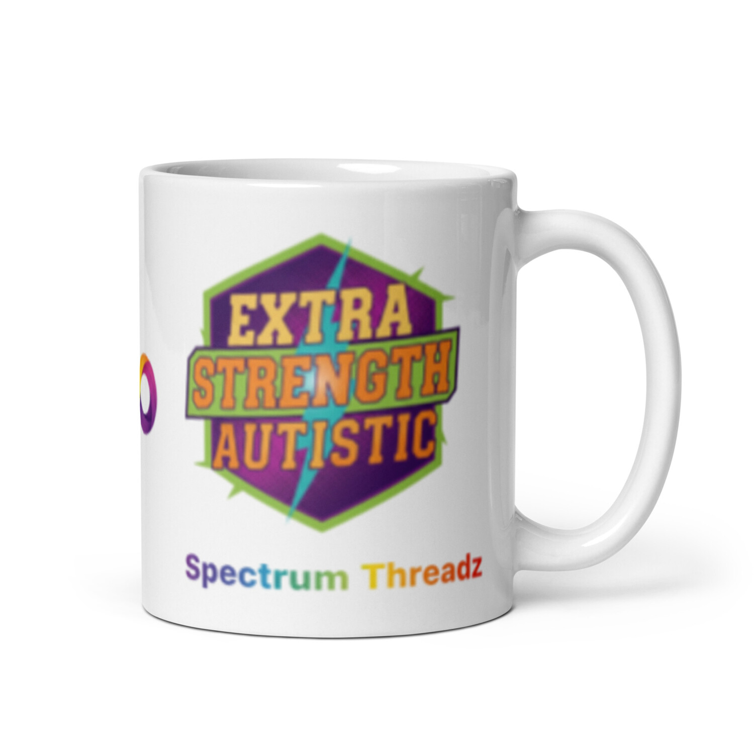 Extra Strength Autistic Mug, Retro Neurodiversity Pride Coffee Cup