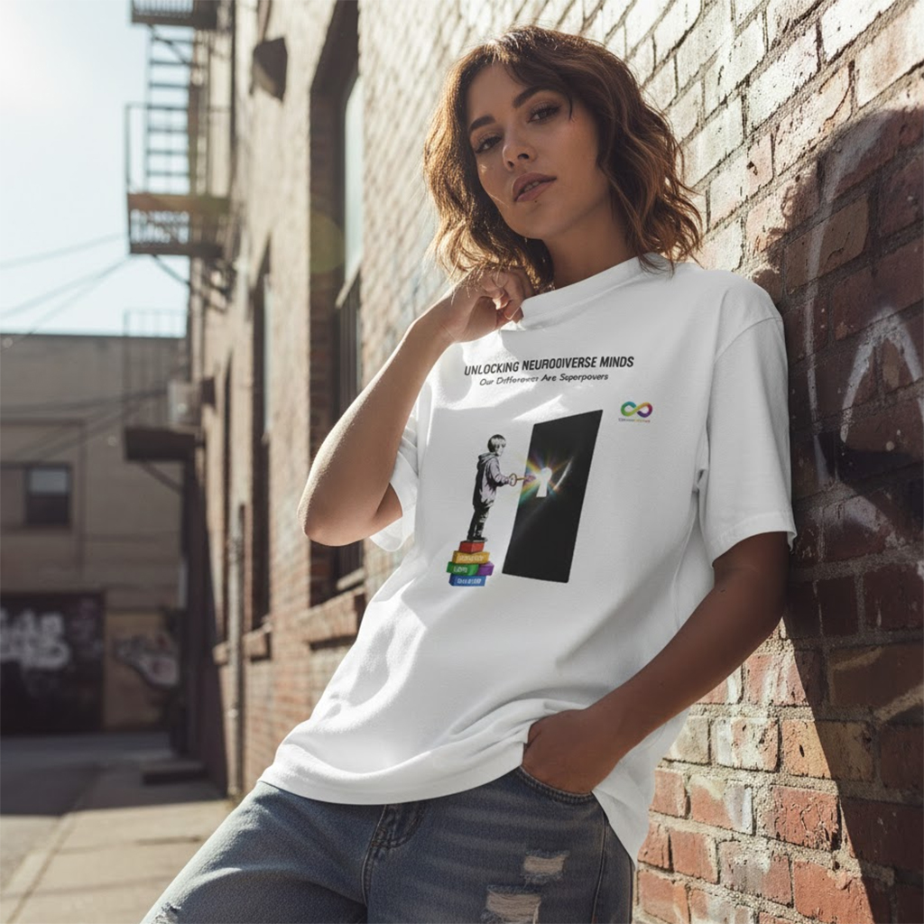 Unlocking Neurodiverse Minds Oversized T-Shirt - Image 3
