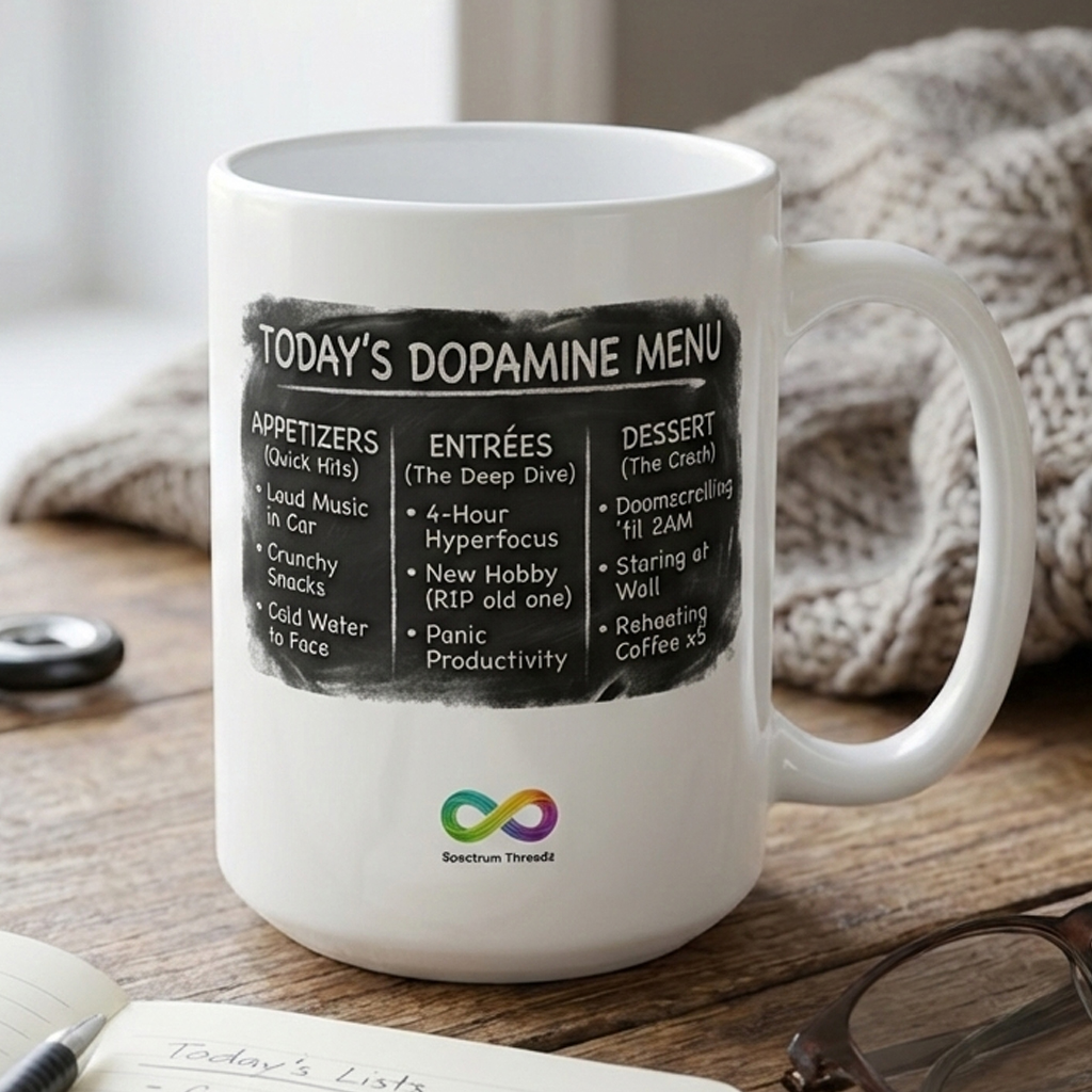 Dopamine Menu Mug – ADHD & Neurodivergent Friendly Sensory Guide Coffee Cup - Image 1