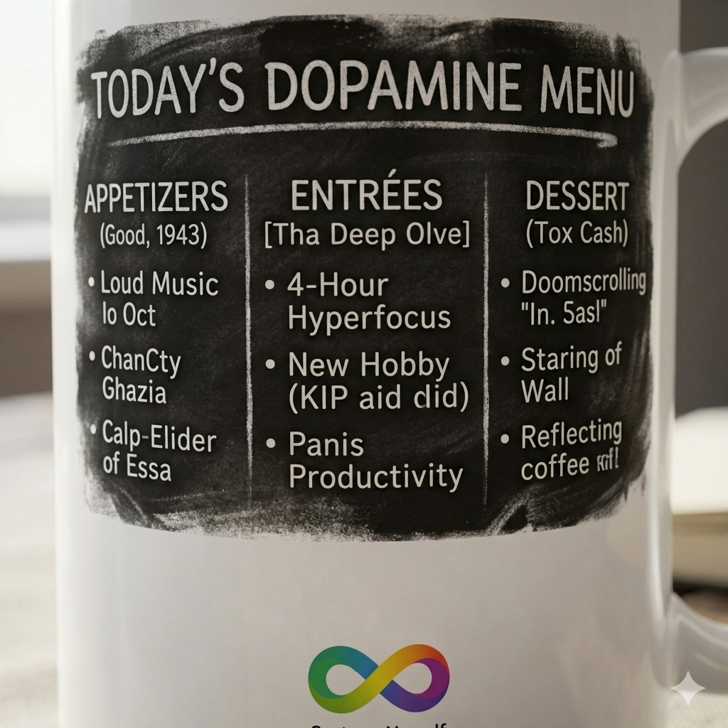 Dopamine Menu Mug – ADHD & Neurodivergent Friendly Sensory Guide Coffee Cup - Image 2