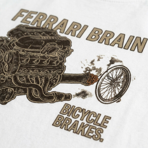 Ferrari Brain, Bicycle Brakes – Funny ADHD Graphic Tee