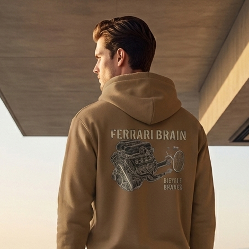 “Ferrari Brain” Heavyweight Hoodie – Oversized Neurodivergent Sweater - Image 5