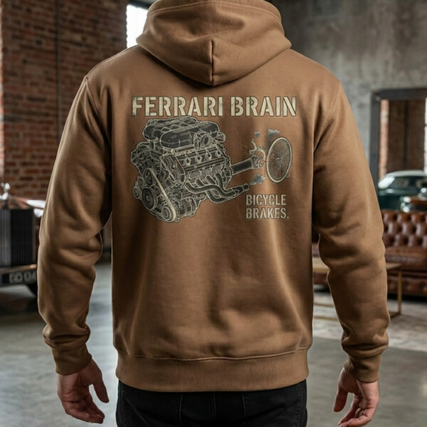 “Ferrari Brain” Heavyweight Hoodie – Oversized Neurodivergent Sweater