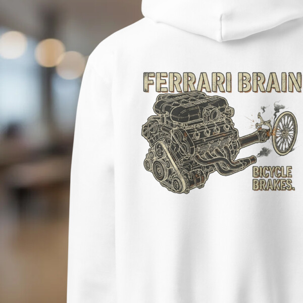 “Ferrari Brain” Heavyweight Hoodie – Oversized Neurodivergent Sweater