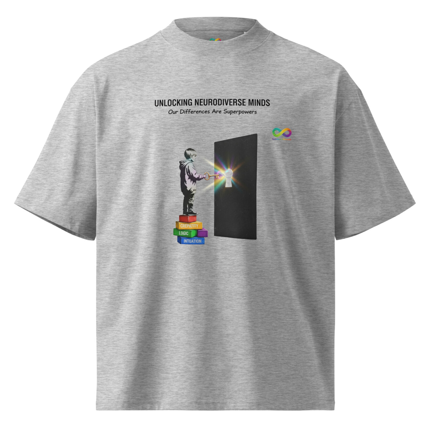Unlocking Neurodiverse Minds Oversized T-Shirt - Image 10