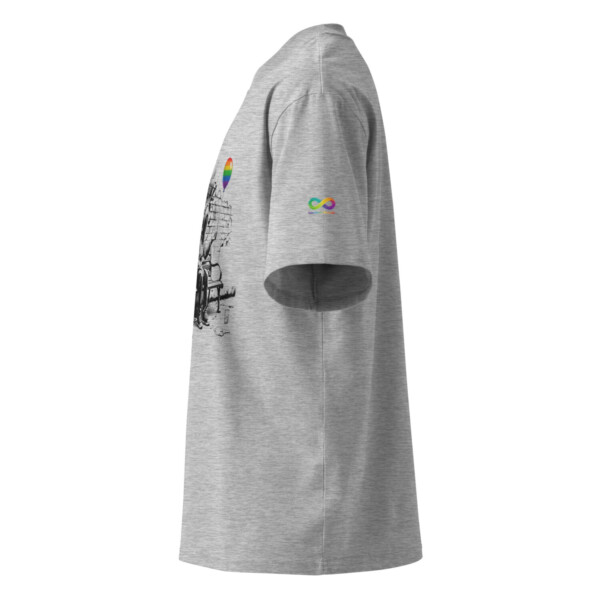 Unisex organic oversized high neck t-shirt