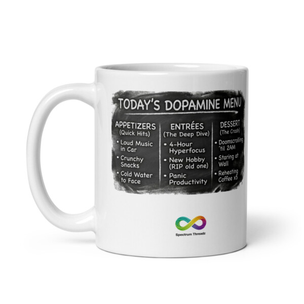 Dopamine Menu Mug – ADHD & Neurodivergent Friendly Sensory Guide Coffee Cup