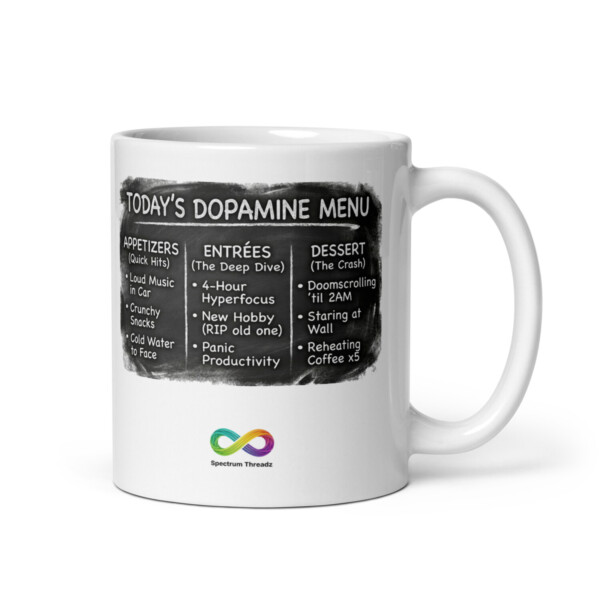 Dopamine Menu Mug – ADHD & Neurodivergent Friendly Sensory Guide Coffee Cup