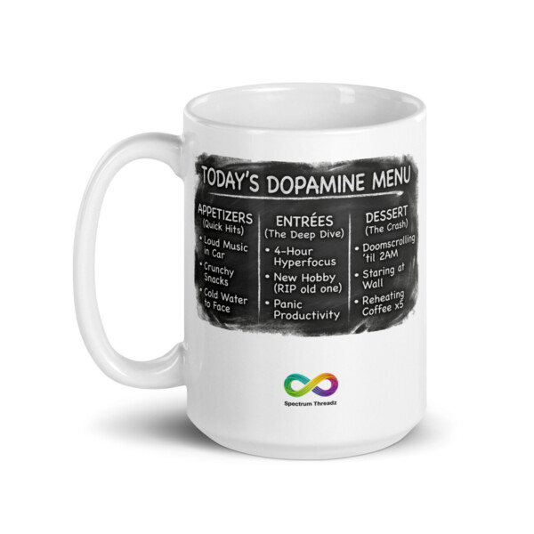 Dopamine Menu Mug – ADHD & Neurodivergent Friendly Sensory Guide Coffee Cup