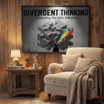 Divergent Thinking Art Print | Neurodiversity Poster | Autism ADHD Wall Decor | Street Artis Style | Digital Download (12 x 12 inches) - Image 4